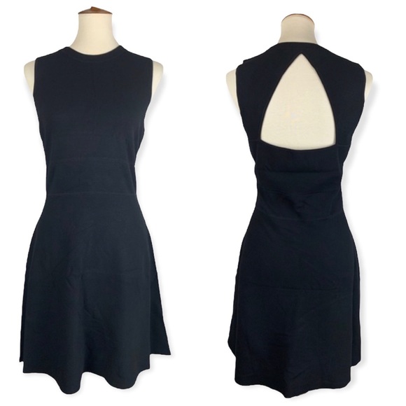 Theory Prosecco Maysen Knit Sleeveless Cutout Back Dress Black Retail $345 L - Picture 5 of 14